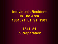 Families - Residents 1841-1901